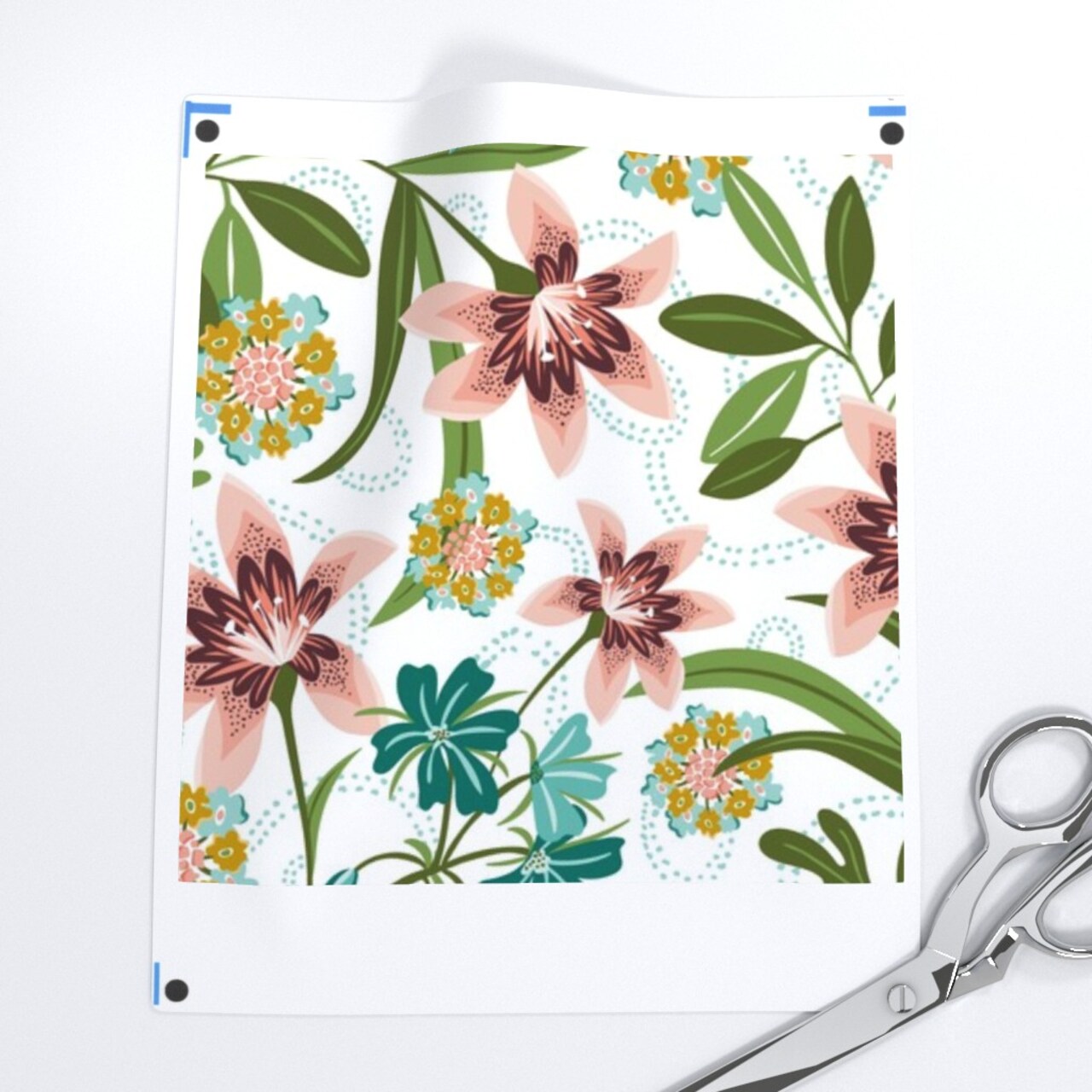 Boho Tropical Multicolor Flowers Modern Botanical Lily Lilies Summer Tiger Pink Custom Removable Wallpaper by Spoonflower Peel & Stick Wallpaper 2FT Wide